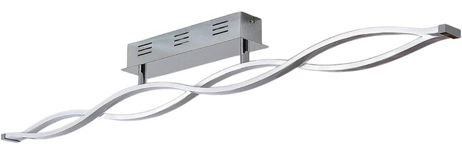 Lucande LED Deckenleuchte Roan, dimmbar, LED-Leuchtmittel fest verbaut, warmweiß, Modern, Acryl, Edelstahl, Aluminium, weiß, chrom, silber, inkl. Bild 1