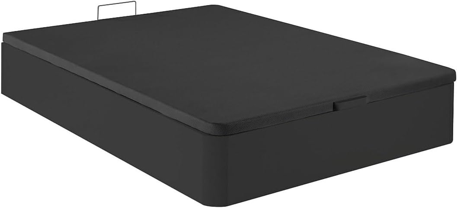 Vente-unique - Bettgestell mit Bettkasten - 160 x 200 cm - Schwarz matt - HESTIA von YSMÉE Bild 1