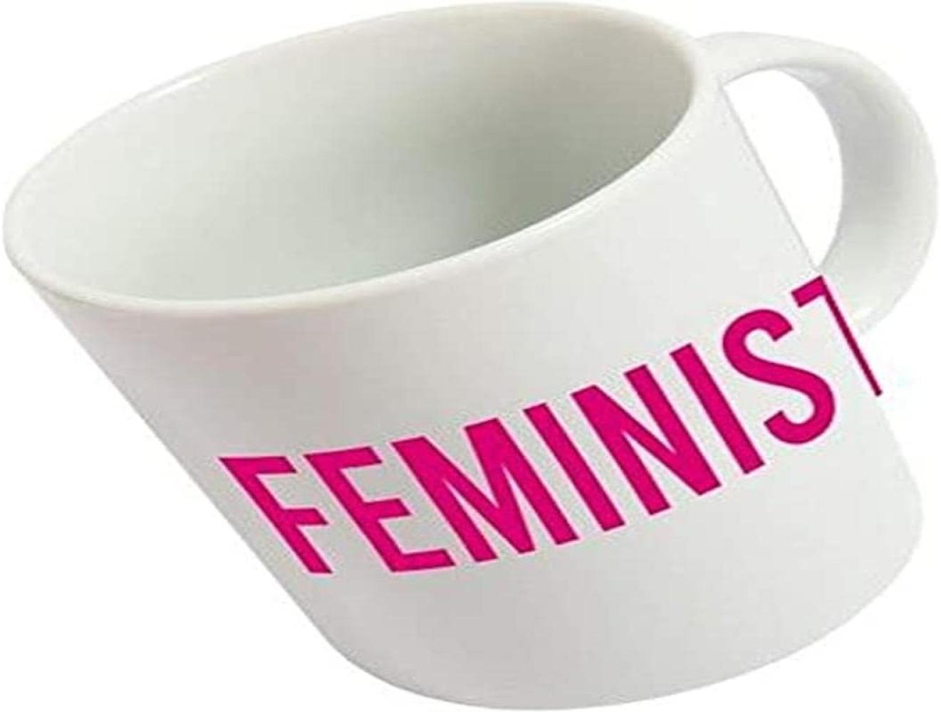 becher Feminist 355 ml Keramik weiß-rosa Bild 1