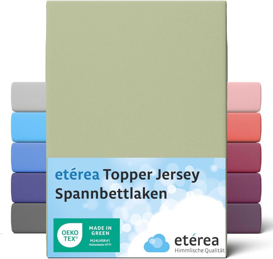 etérea Jersey Topper Spannbettlaken Spannbetttuch Lind 140x200 - 160x200 cm Bild 1