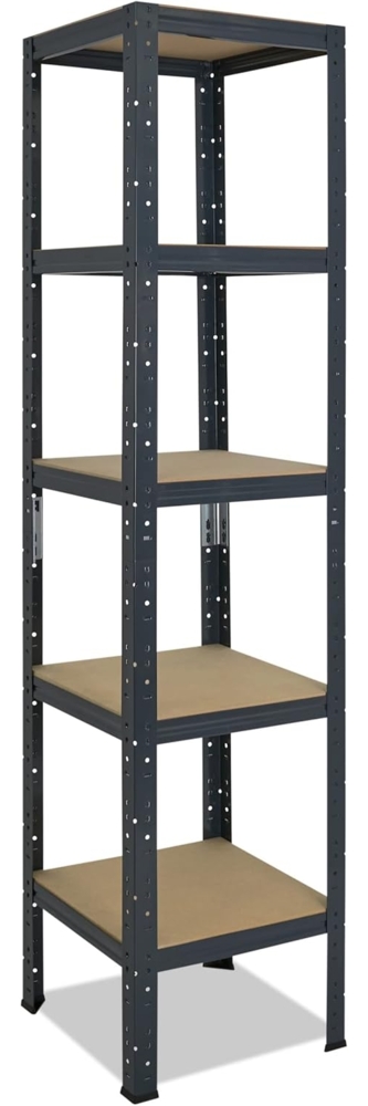 shelfplaza Schwerlastregal HOME, 180x50x50cm anthrazit, Metallregal mit 5 Böden, als Kellerregal, Garagenregal, Werkstattregal oder Lagerregal, Steckregal Metall mit 175kg Tragkraft Bild 1