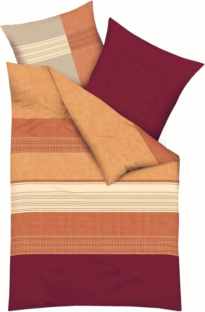 JACK Bettwäsche 155x220cm Obsession Bordeaux Terra Kaeppel, Renforcé, 2 teilig, wunderschönes und zeitloses Motiv Bild 1