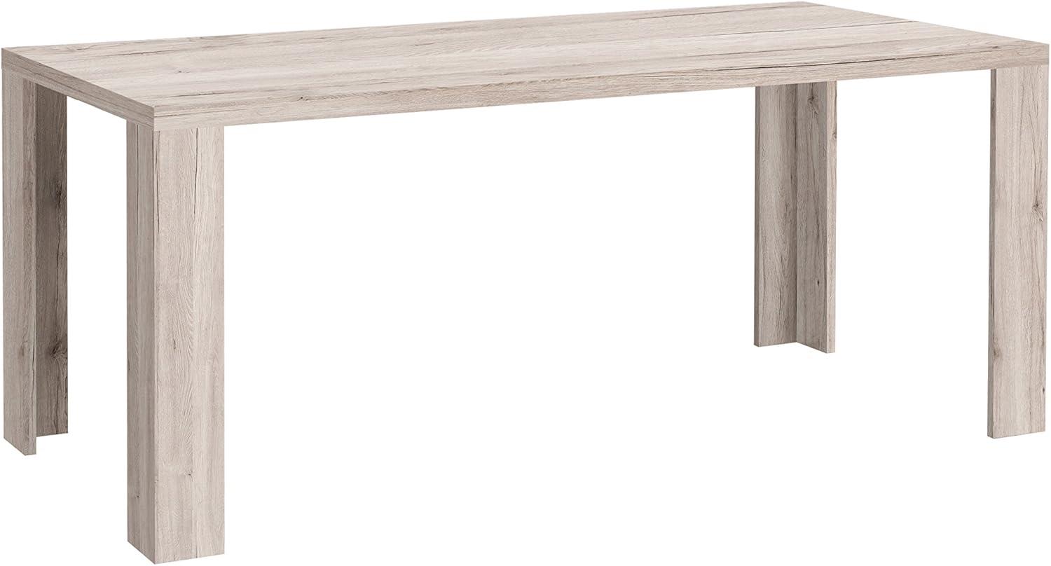 FORTE Calpe Esstisch, Holzwerkstoff, Beige/Braun, 180 x 76 x 90 cm Bild 1