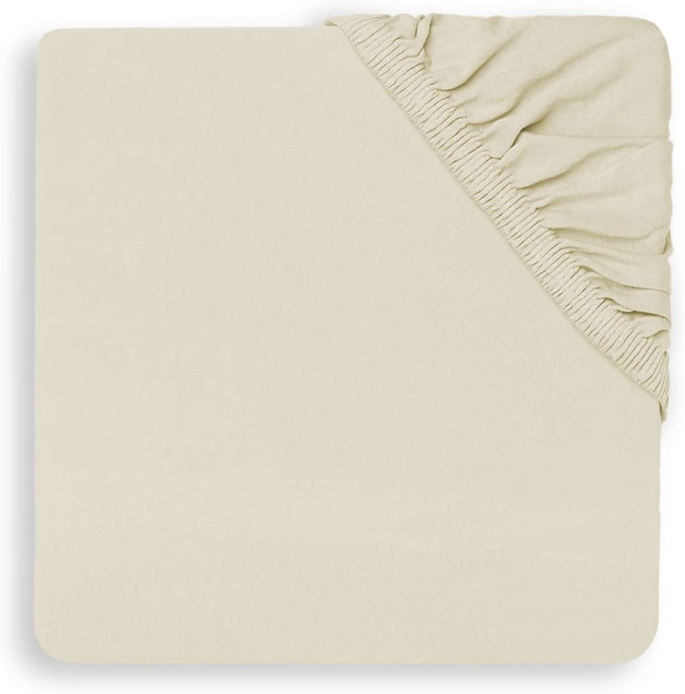 Jollein Jersey Spannbettlaken Ivory 75x95 cm Weiß off white Bild 1