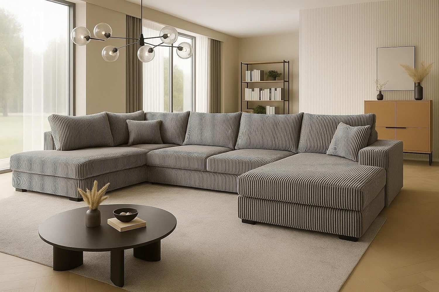 Ecksofa FABIO 328x182 cm mit Schlaffunktion, Bonellfederkern und Bettkasten Bild 1