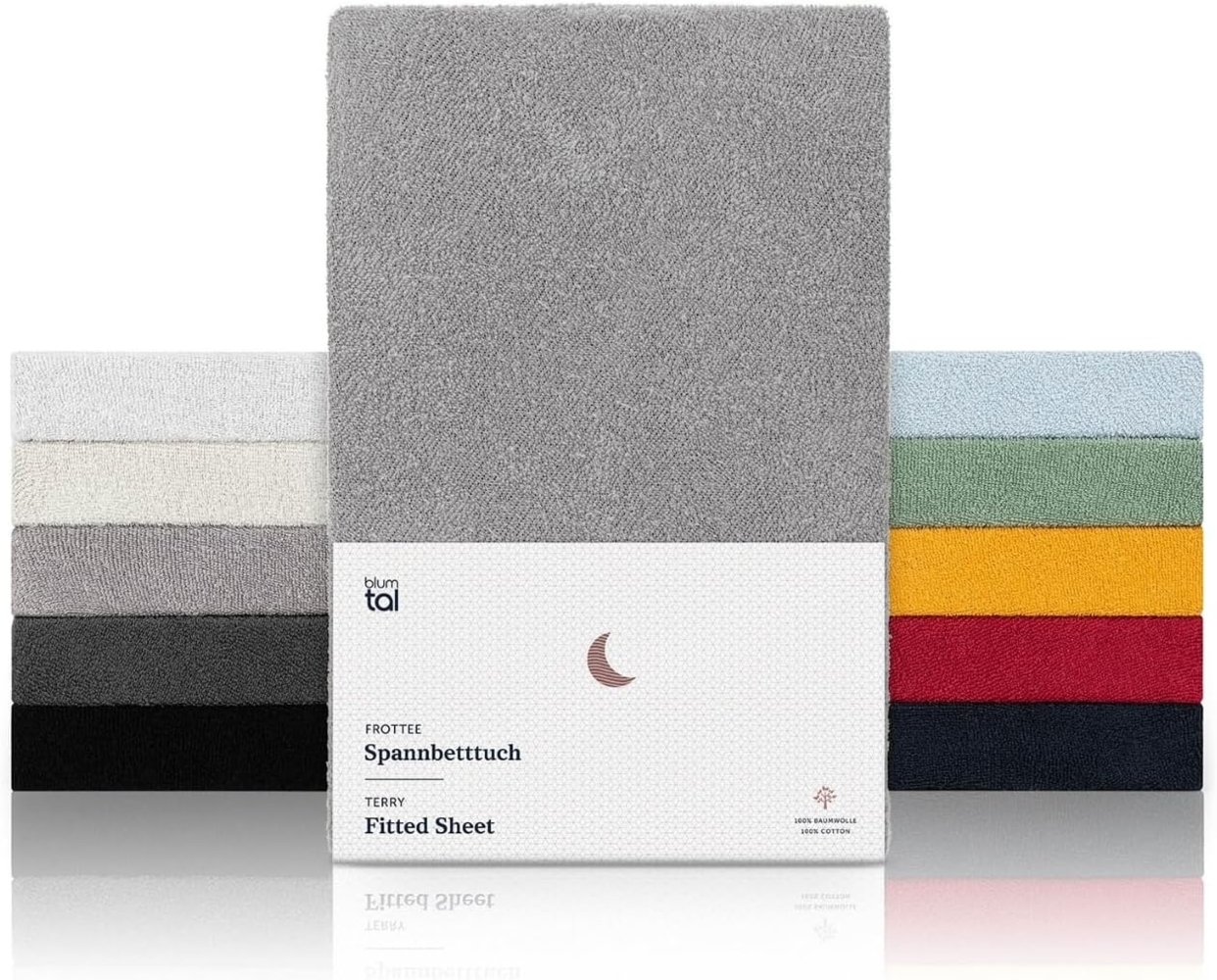 Blumtal Spannbettlaken Frottee Spannbettlaken Bettlaken, Frottee, Gummizug: rundum, (2 Stück), wärmend bis 25cm Matratzenhöhe, Premium Qualität 170 g/m² Bild 1