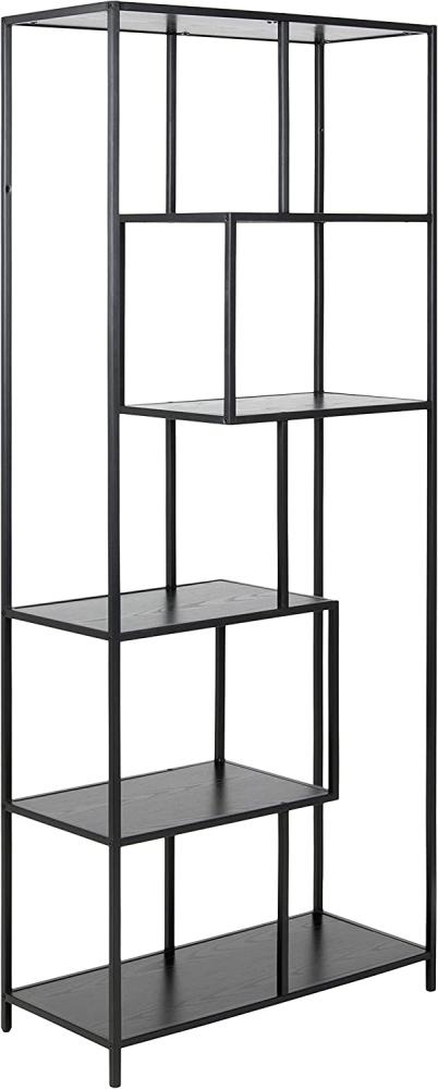 Bücherregal SEAFORD 6 Böden asymmetrisch Metall schwarz Bild 1