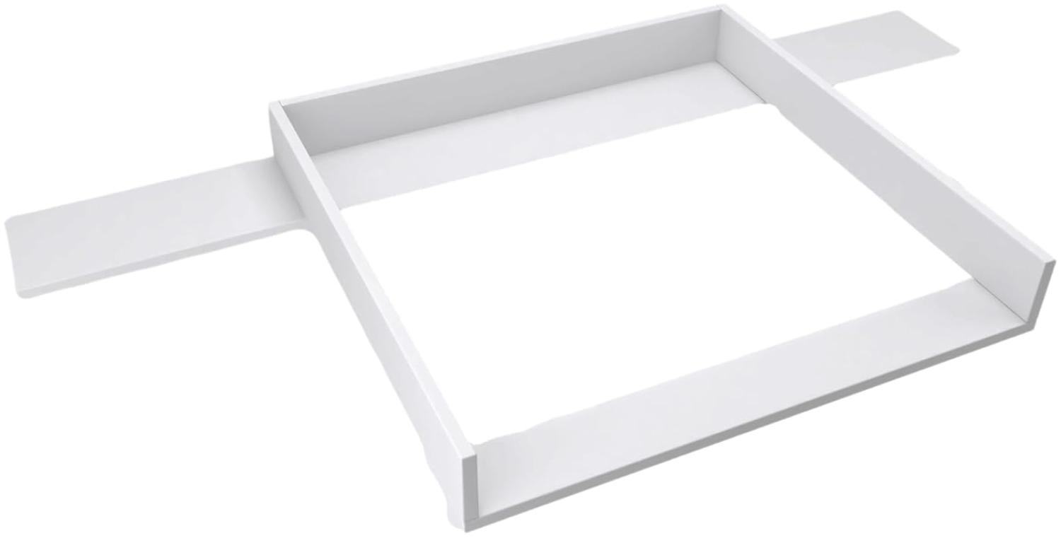 REGALIK Wickelaufsatz für Hemnes Kommode mit 8 Schubladen IKEA 78cm x 80cm - Abnehmbar Wickeltischaufsatz für Kommode in Weiß - Abgeschlossen mit ABS Material 1mm Bild 1