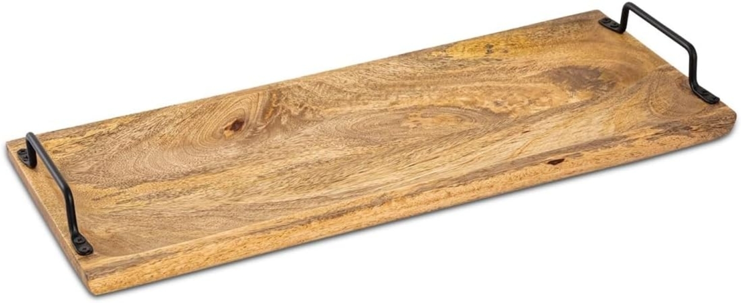 Amagohome Dekotablett Serviertablett Holztablett Tablett Holz 50x20cm Servierbrett Deko Tabl Bild 1