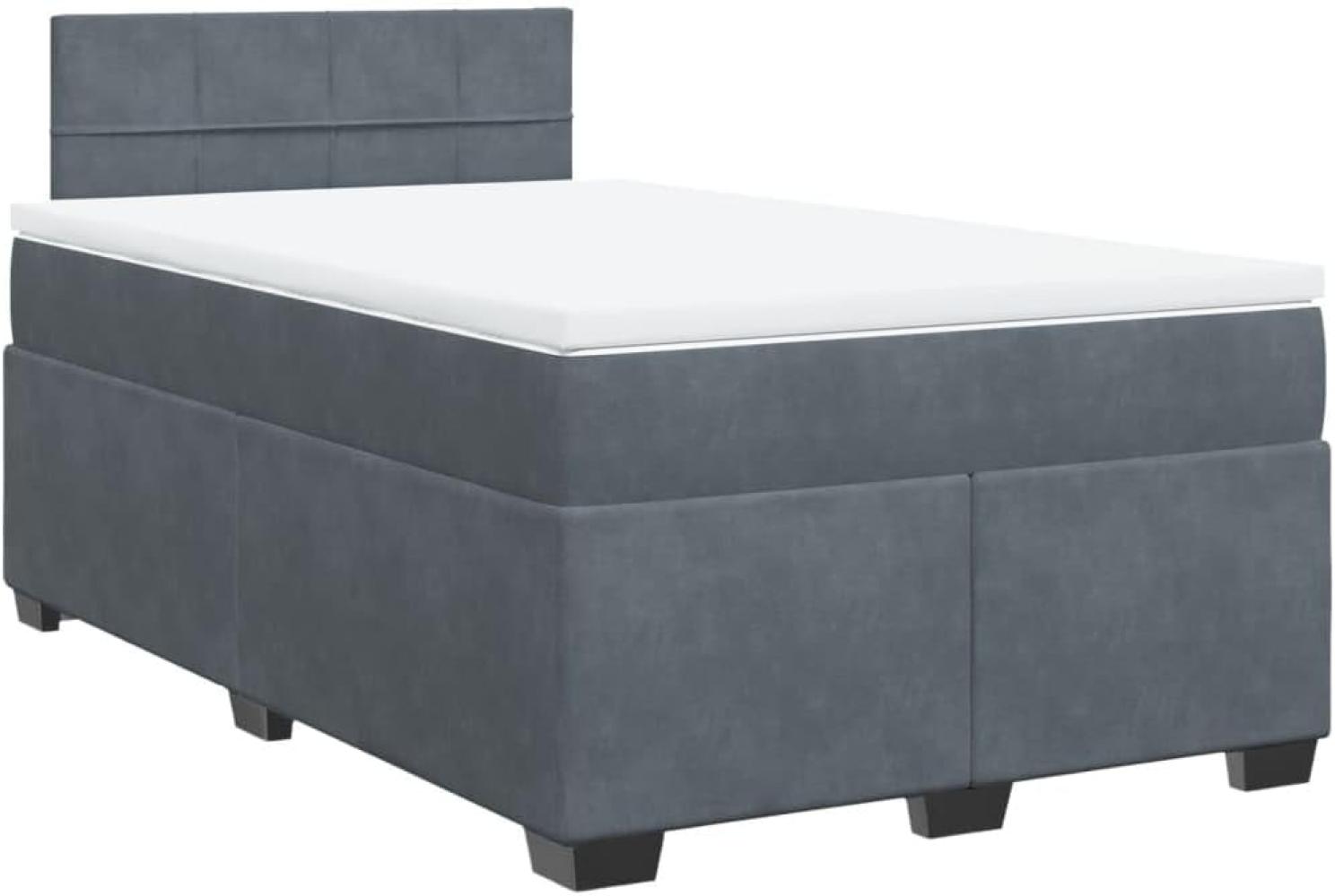 Boxspringbett mit Matratze Dunkelgrau 120x190 cm Samt 3286259 Bild 1