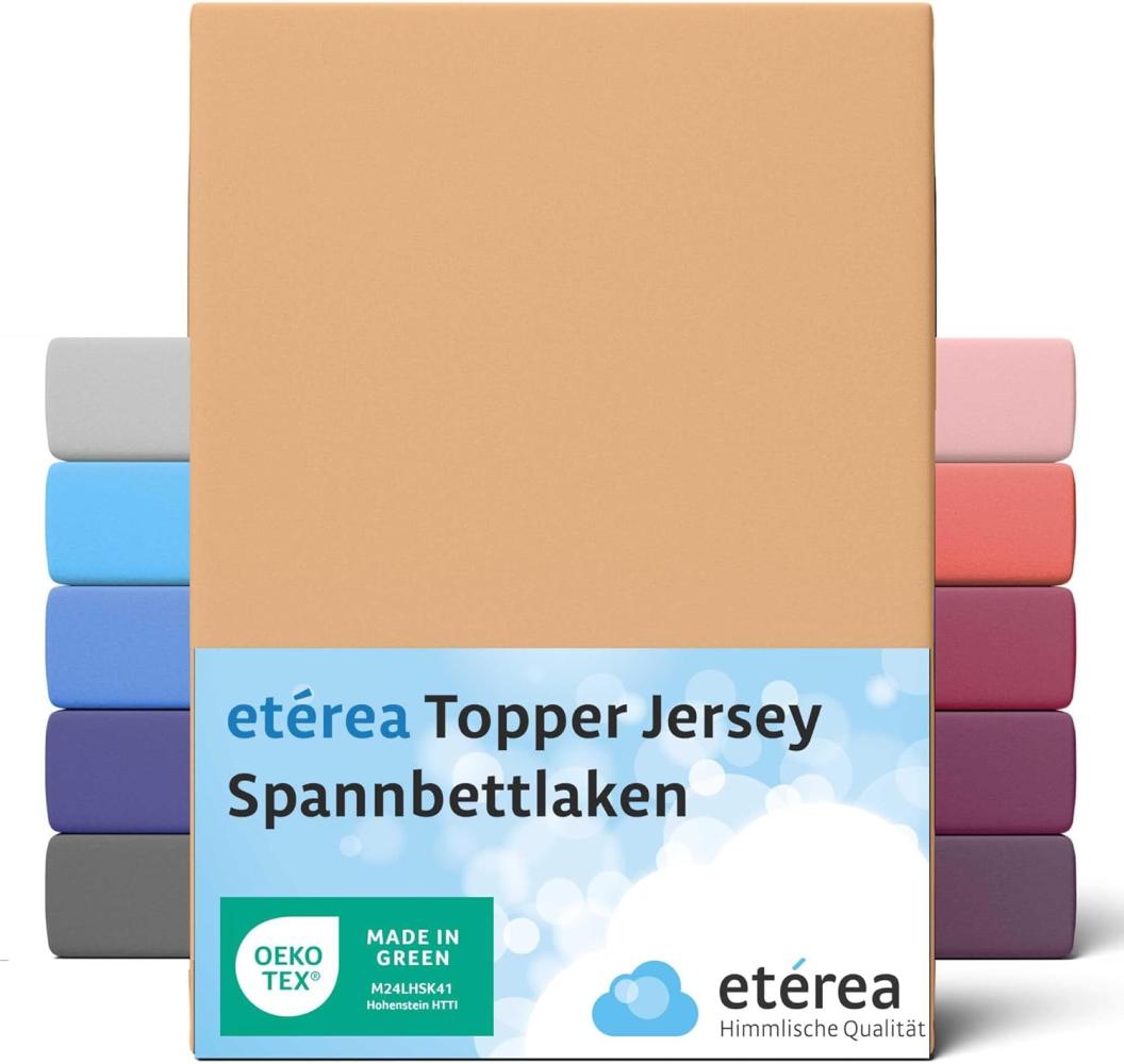 etérea Jersey Topper Spannbettlaken Spannbetttuch Sand 180x200 - 200x200 cm Bild 1