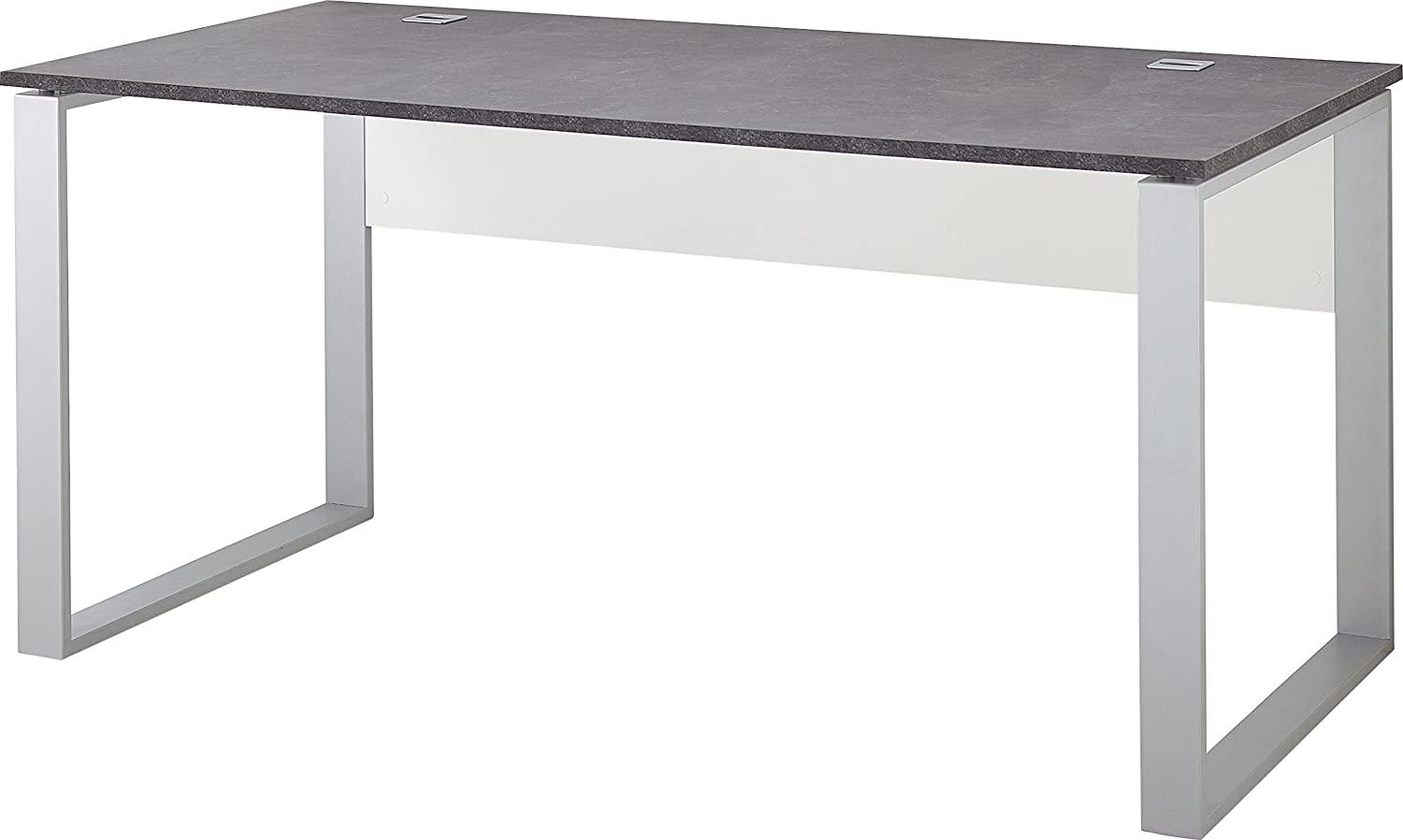 Germania 4150-261 Schreibtisch GW-Altino in Weiß/Basalto-Dunkel, 160 x 75 x 80 cm (BxHxT) Bild 1