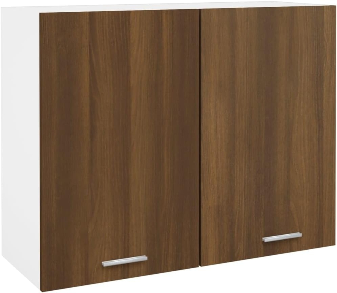 vidaXL Hängeschrank, Wandschrank für Küche, Küchenschrank mit viel Stauraum, Schwebeschrank Schrank Küchenmöbel, Braun Eichen-Optik Holzwerkstoff Bild 1