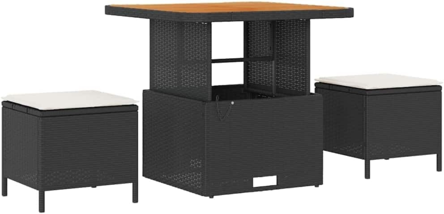 vidaXL Garten-Sofa-Set 12 pcs Schwarz und Creme 80 x 80 x 71 cm 3363340 Bild 1