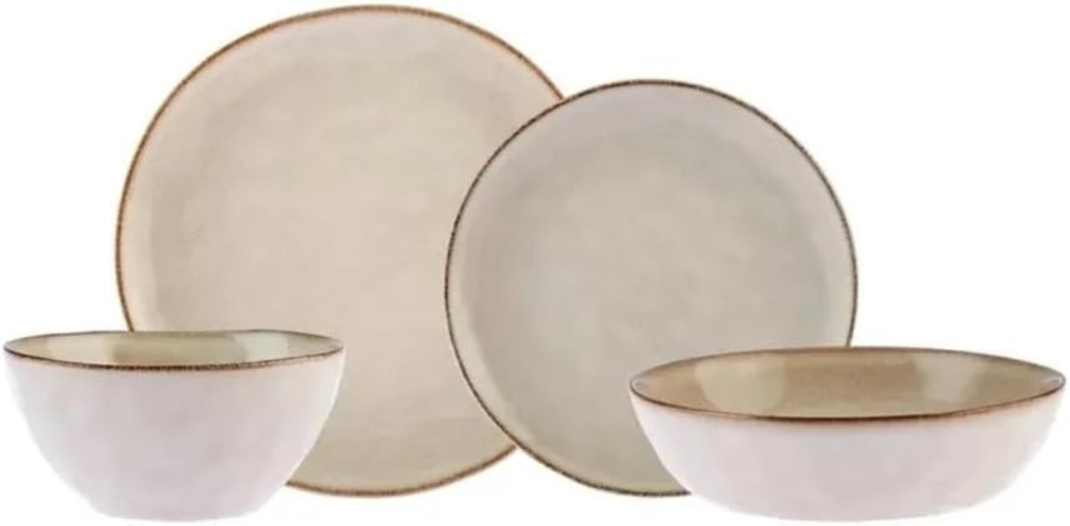 Karaca Geschirr-Set Aria Reactive Geschirrset für 6 Personen, 24 Teile, Beige Bild 1