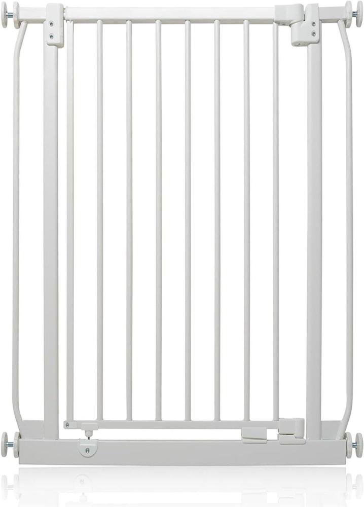 Safetots Extra Tall Elite Sicherheitsschutzgitter, 65. 5cm - 74. 5cm, Matt Weiß, Extra hohe 96. 8cm Höhe, Treppenschutzgitter mit Druckmontage, Sicherheitsbarriere, Einfache Installation Bild 1