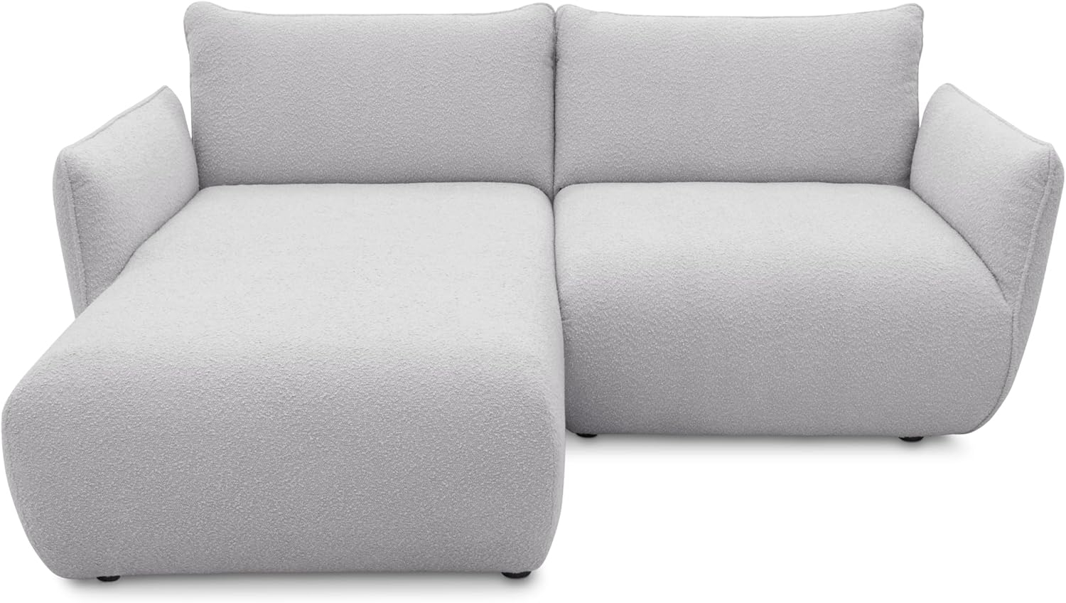 DOMO. collection Ecksofa 800 022, kleines Modulsofa in L-Form mit Taschenfederkern und attraktiver Biese-Naht, Sofa, Polsterecke, Eckcouch 194 x 168 x 79 cm (BxTxH), hellgrau Bild 1