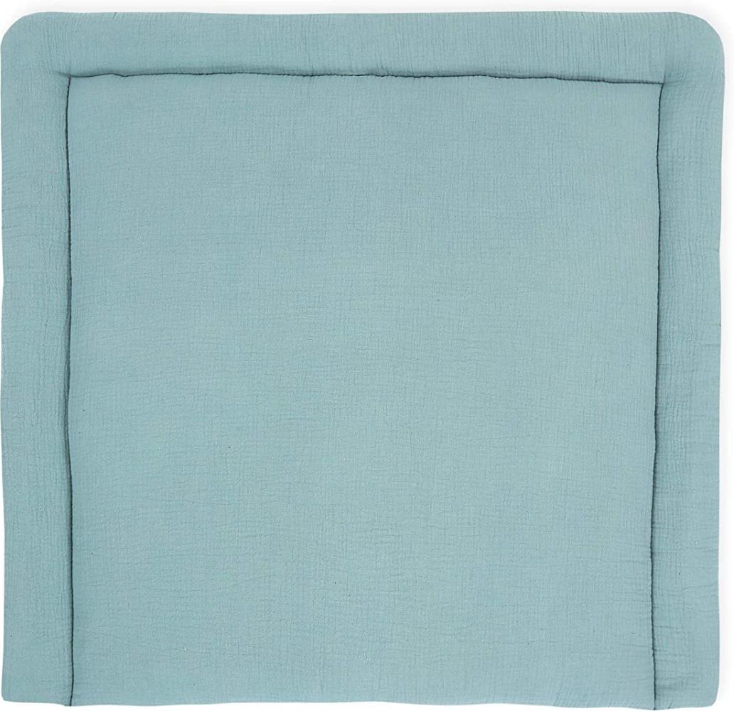 KraftKids Wickelauflage in Musselin mint, Wickelunterlage 85x75 cm (BxT), Wickelkissen Bild 1