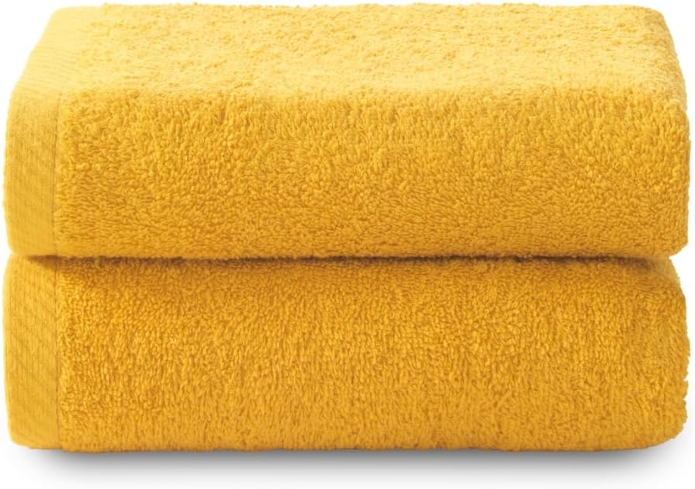 Top Towel - Plus - Große Badetücher - Badezimmerhandtücher - 2 Hand- oder Waschbeckenhandtücher - 50x100 cm - 100 % Baumwolle - Gold Bild 1