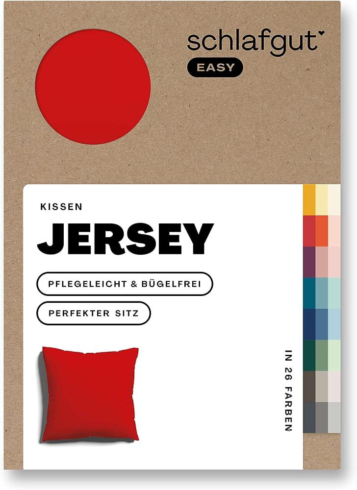 Schlafgut Kissenbezug EASY Jersey|Kissenbezug einzeln 80x80 cm| red-deep Bild 1