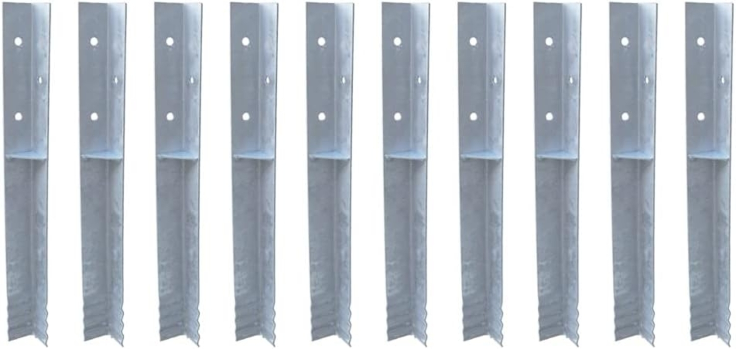 WICKEY Winkelanker-Set 10 Stück für Spielturm und Schaukel, feuerverzinkt, 500 x 45 x 45 mm Bild 1