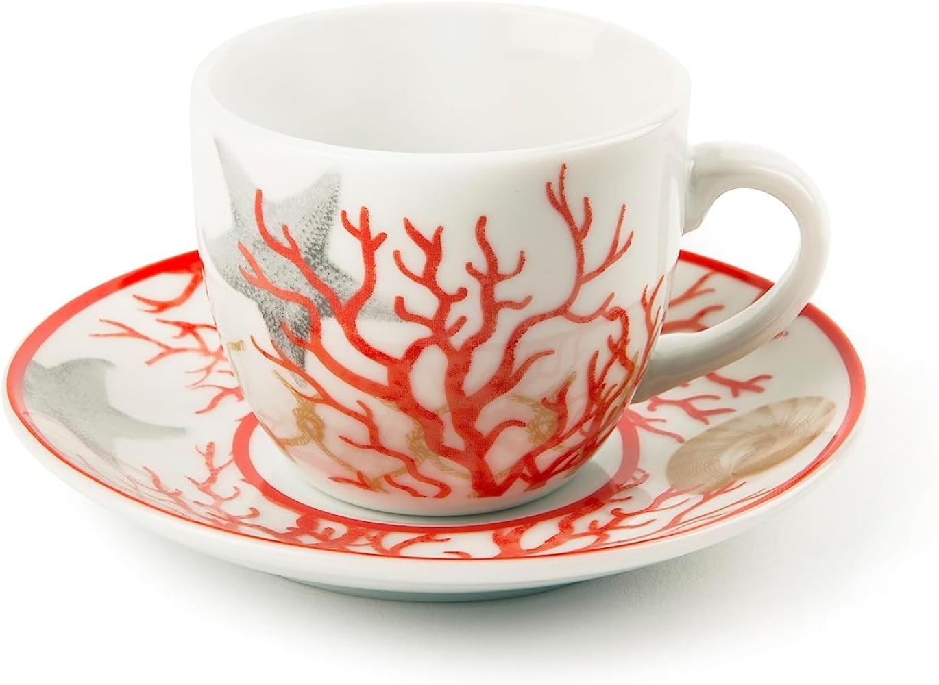 Excelsa Coral Kaffeetasse mit Untertassenn, mehrfarbig Bild 1