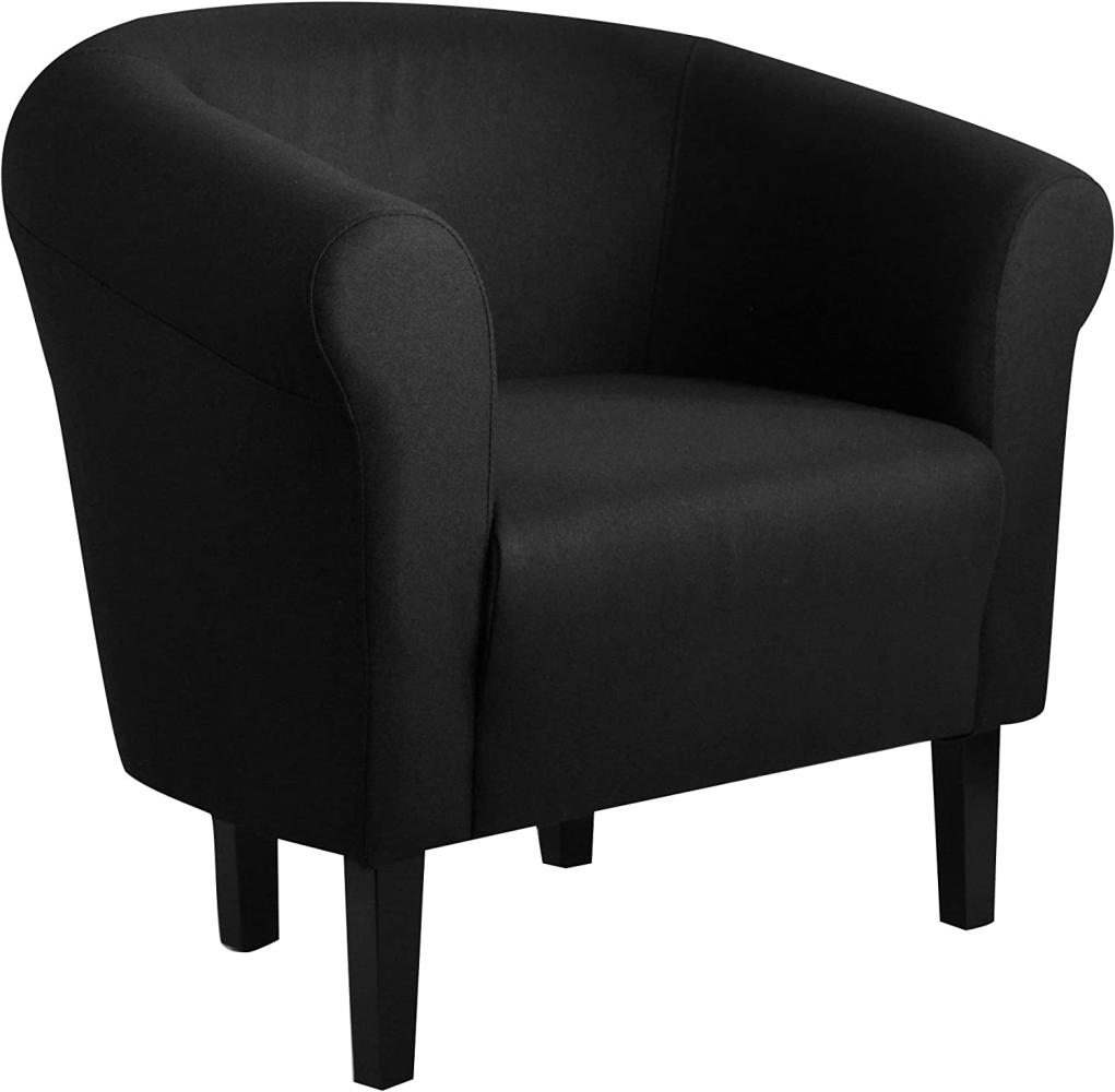 FORTISLINE Clubsessel Loungesessel Cocktailsessel Monaco 2" Sawanna Schwarz W364 12 Bild 1