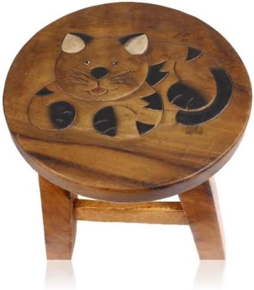Hocker \"spielende Katze\" gepunktet Bild 1
