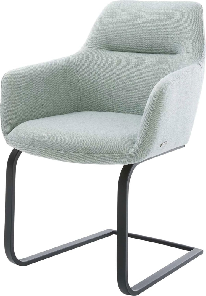 Schwingstuhl Pejo-Flex Stripes Mint Freischwinger flach Schwarz Bild 1