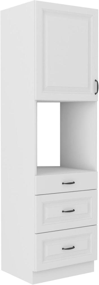 Küchen Backofen Hochschrank 60 Stilo Weiss Küchenzeile Küchenblock + Schubladen Bild 1