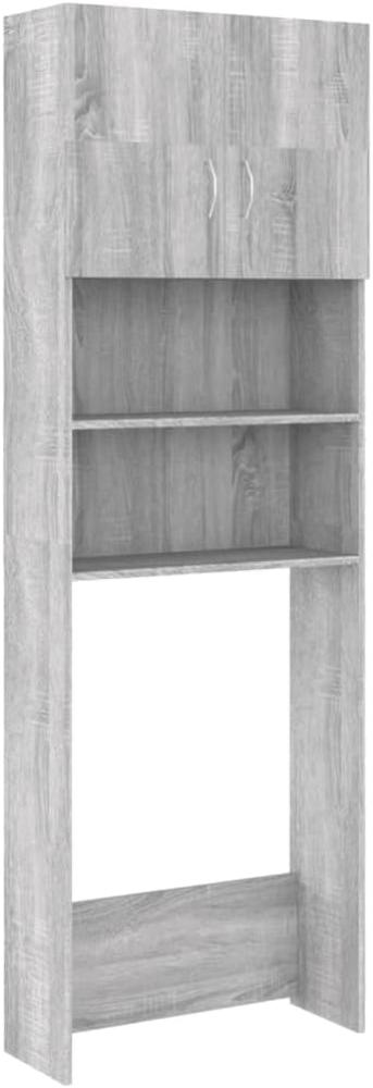 vidaXL Waschmaschinenschrank Grau Sonoma 64x25,5x190 cm Bild 1