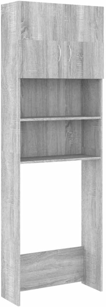 vidaXL Waschmaschinenschrank Grau Sonoma 64 x 25,5 x 190 cm Bild 1