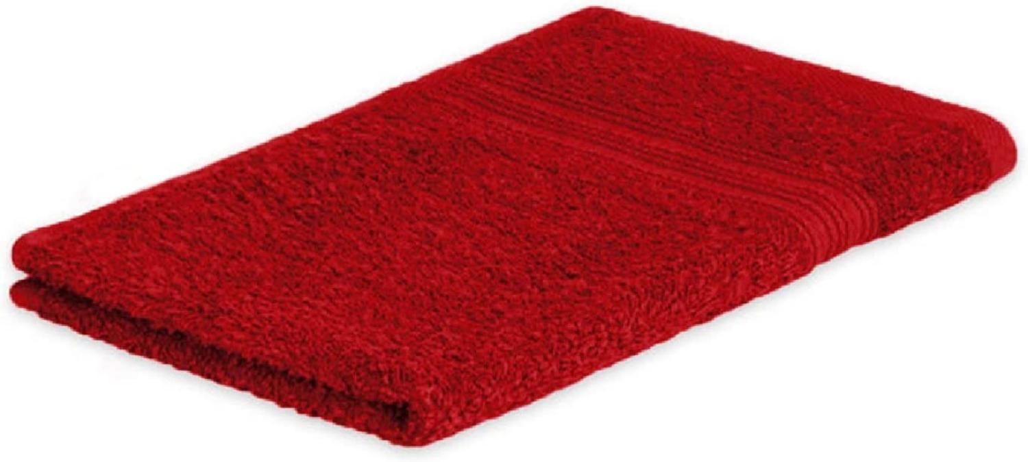 Gästehandtuch Frottier 500 g/m² 30 x 50 cm Rot Bild 1