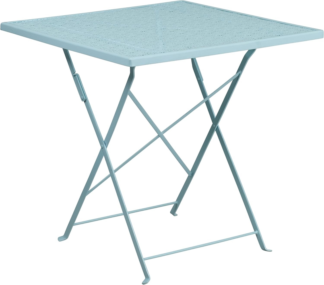 Flash Furniture Terrassentisch, quadratisch, 71 cm, Himmelblau Bild 1