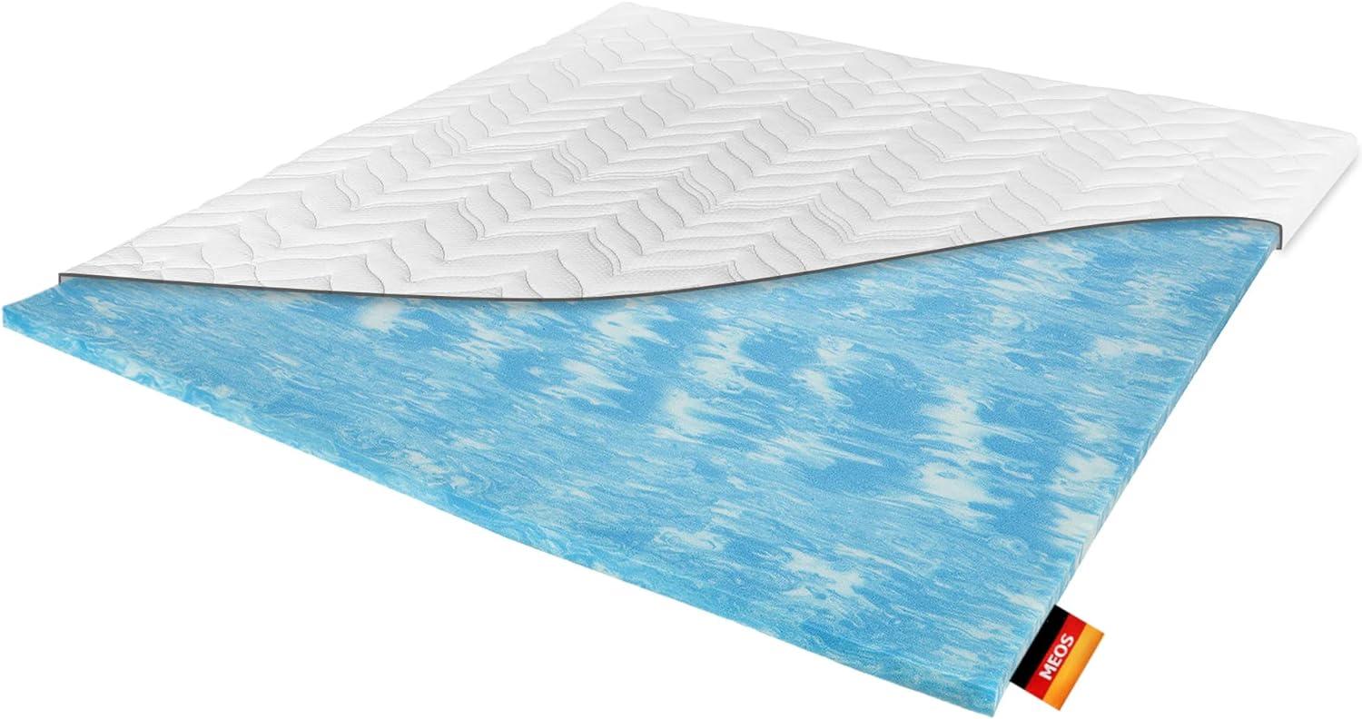 Meos® Gel-Schaum Topper 180x200 cm für Matratzen & Boxspringbett - Made in Germany - hohes RG50 - Bezug bis 60°C waschbar - Matratzenauflage (180x200 cm) Bild 1