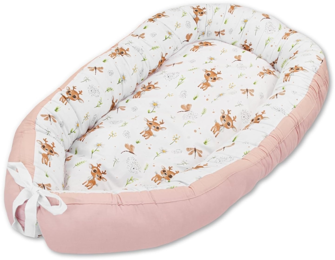 LULANDO Babynest, multifunktionales Kuschelnest für Babys und Säuglinge, Standard 100 von Oeko-Tex, Nestchen, Reisebett, 100% Baumwolle, antiallergisch, hergestellt in der EU Bild 1