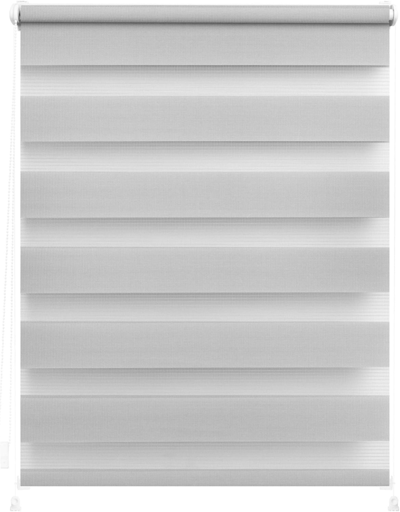 Lichtblick Doppelrollo Lund 90x150 cm (BxL) Grau Verspannt; Klemm- und schraubbar; Lichtdurchlässig und blickdicht Bild 1