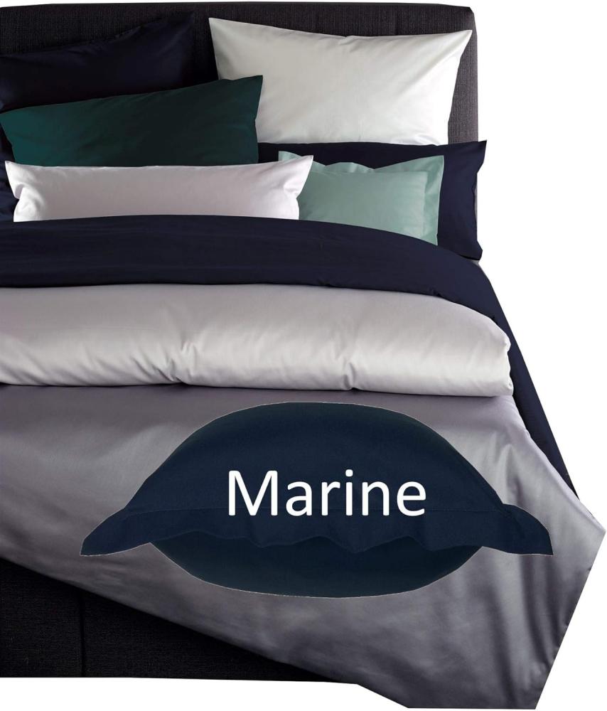 Curt Bauer Uni-Mako-Satin Bettwäsche Marine Bild 1