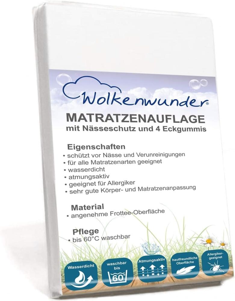 Wolkenwunder Hygieneauflage Matratzenauflage mit Nässeschutz und 4 Eckgummis 200x200 cm Bild 1