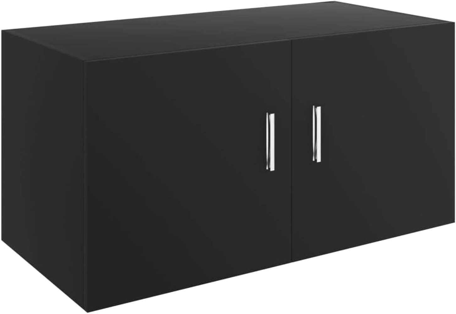 vidaXL Wandschrank mit 2 Türen Hängeschrank Wandregal Bücherregal Badschrank Schrank Aktenschrank Oberschrank Schwarz 80 x 39 x 40 cm Spanplatte Bild 1