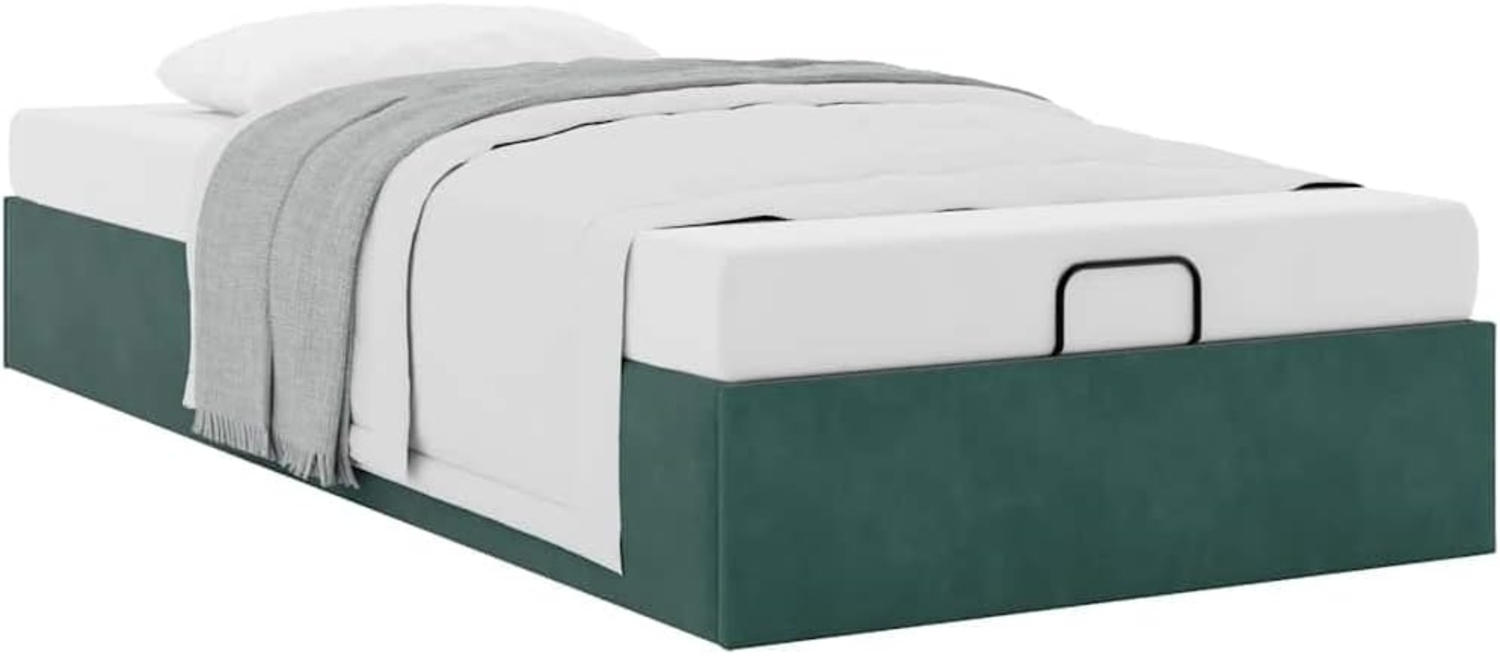 Ottoman-Bett ohne Matratze Dunkelgrün 100x200 cm Samt 3310946 Bild 1