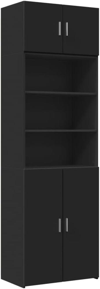 Hochschrank Schwarz 70x42,5x225 cm Holzwerkstoff 3281316 Bild 1