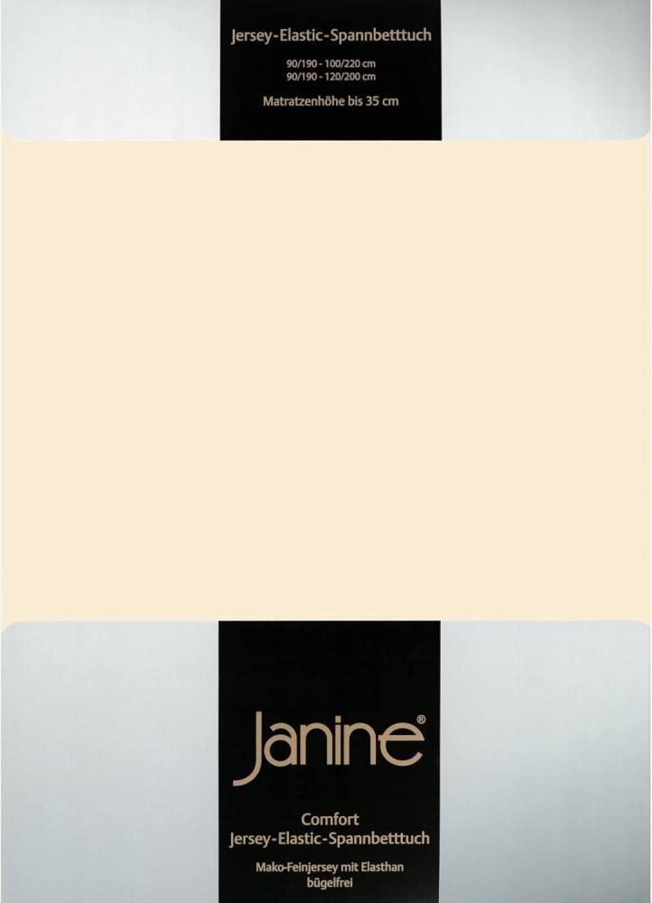 Janine Jersey Elastic Spannbetttuch|180x200 cm - 200x220 cm| leinen Bild 1