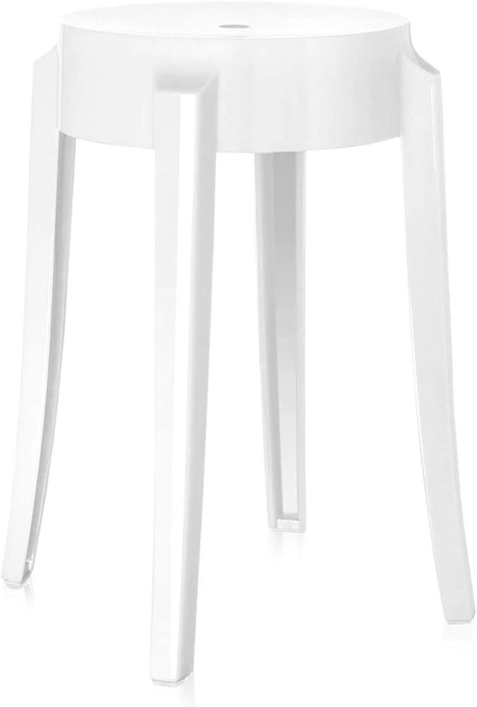 Kartell Charles Ghost, Hocker Small, H. 46 cm, Weiß, 2er-Satz Bild 1