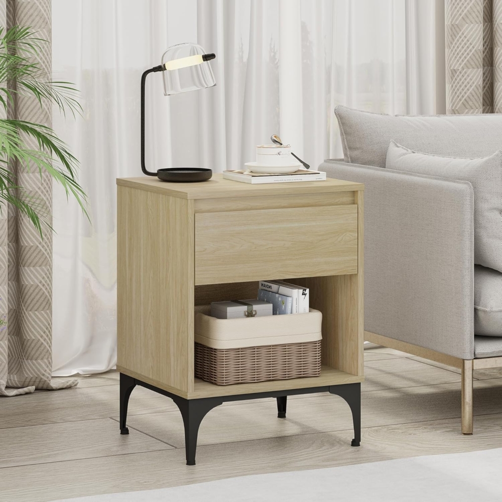 Beistelltisch Kistiandi 62x46x40 cm Eicheoptik, hell [en. casa] Bild 1