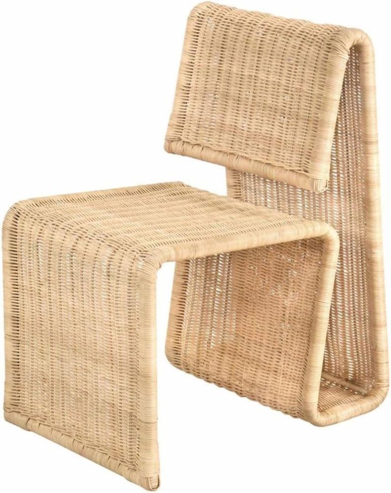 Casa Padrino Luxus Rattan Esszimmer Stuhl Naturfarben H. 82 cm - Luxus Möbel Bild 1