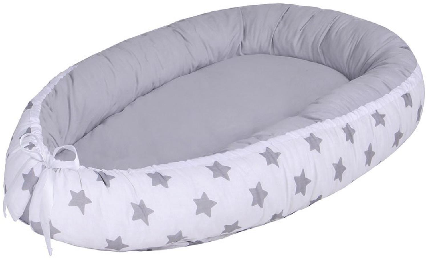 LULANDO Babynest Sterne grau Bild 1