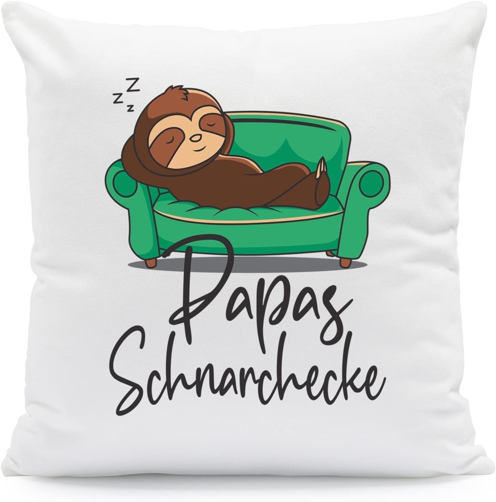 GRAVURZEILE Zierkissen mit Motiv - Schnarchecke - Lustiges Geschenk -, starke Farben ohne verblassen, Maschinenwäsche - Papa - mit Füllung Bild 1