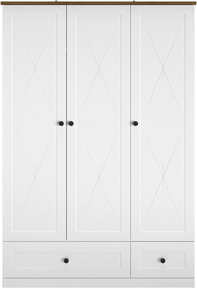 Kleiderschrank LILLE Drehtürenschrank 137cm 3türig Bild 1