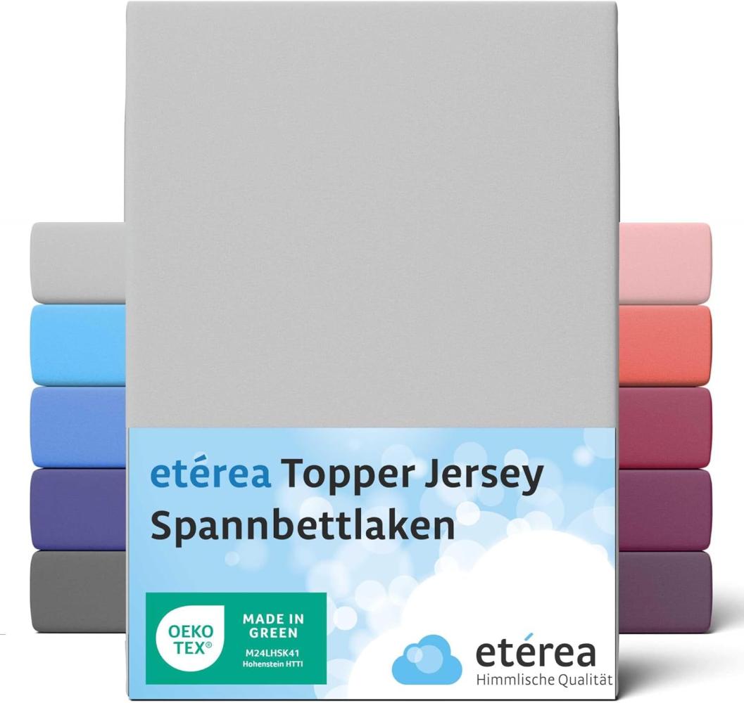 etérea Jersey Topper Spannbettlaken Spannbetttuch Silber 180x200 - 200x200 cm Bild 1